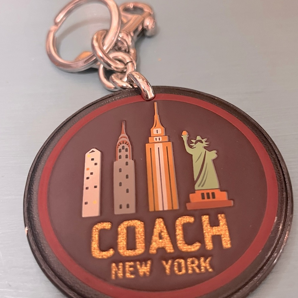 Coach Bag Charm New York Leather